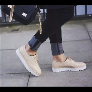 Zara Platform Patent Leather Loafers 39